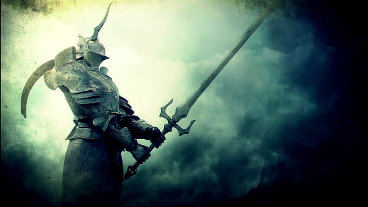 Ritter mit Schwertillustration, Videospiele, Demon's Souls, HD-Hintergrundbild