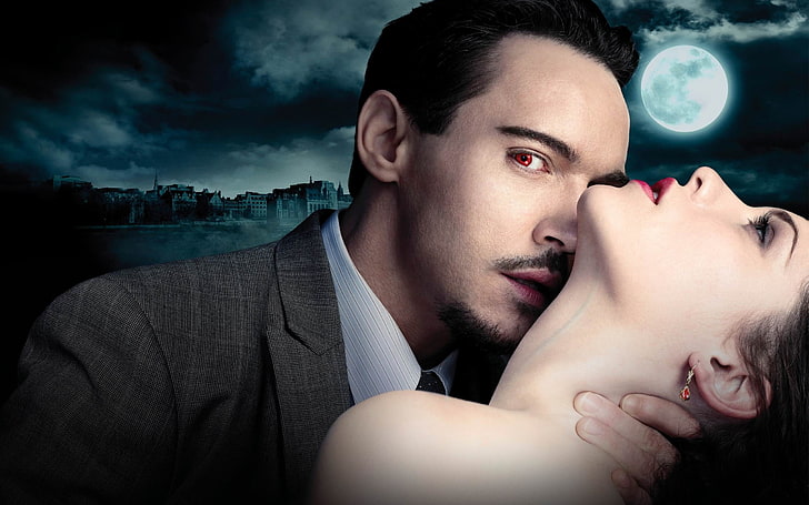 Dracula série nbc-Movie HD Wallpapers, homem beijando mulher papel de parede digital, HD papel de parede