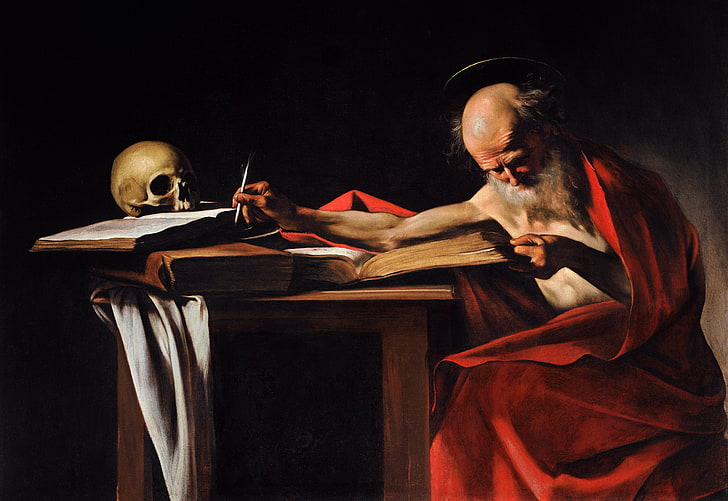 bild, Caravaggio, mytologi, Saint Jerome, Michelangelo Merisi da Caravaggio, HD tapet
