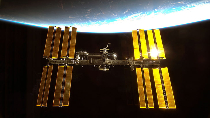 Международна космическа станция, космос, космическа станция, наука, орбитални станции, HD тапет