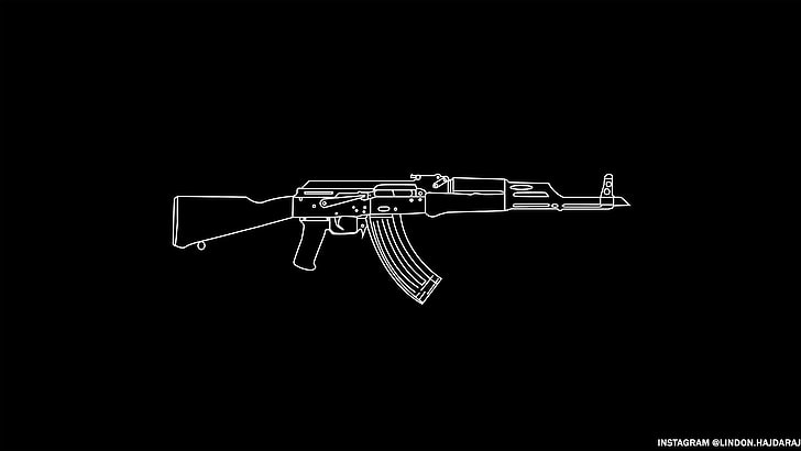 AK-4, weapon, supressor, HD wallpaper