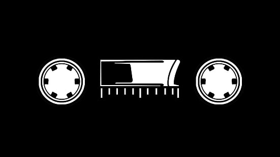 Ilustración de cinta de cassette en blanco y negro, escala, película, cassette, Fondo de pantalla HD HD wallpaper