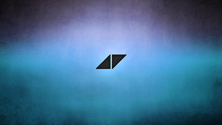 Avicii Blue HD, logo persegi panjang hitam, musik, biru, avicii, Wallpaper HD