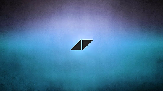 Avicii Blue HD, svart rektangulär logotyp, musik, blå, avicii, HD tapet HD wallpaper