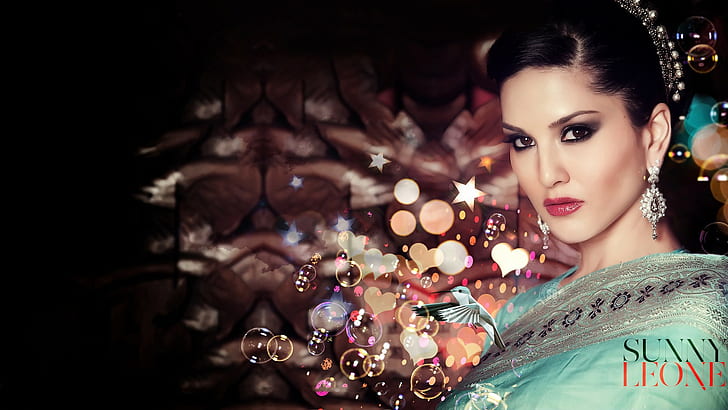 Sunny Leone em sessão de fotos Saree, HD papel de parede