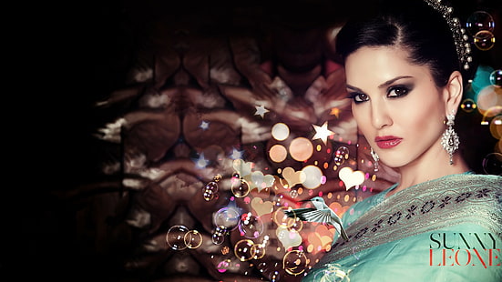 Sunny Leone ในการถ่ายภาพ Saree, วอลล์เปเปอร์ HD HD wallpaper