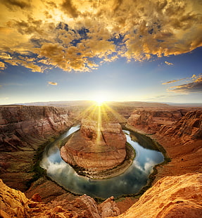 空中写真のアリゾナホースシューベッド、ホースシューベンド、空中写真、アリゾナ、ベッド、com、アメリカ合衆国、自然、風景、砂漠、風景、渓谷、岩-オブジェクト、地質学、米国、自然の美しさ、屋外、有名な場所、川、グランドキャニオン国立公園、 HDデスクトップの壁紙 HD wallpaper