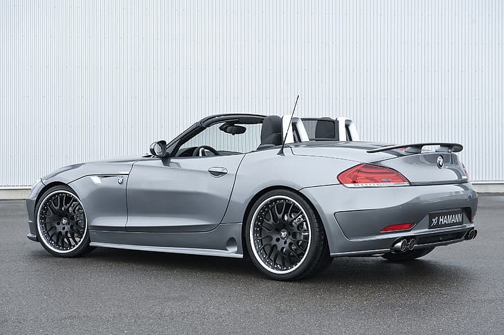 grey, BMW, Roadster, Hamann, 2010, E89, BMW Z4, Z4, in front of the wall, HD wallpaper