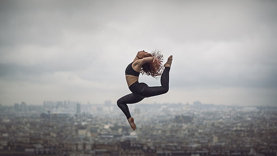 балет, прыжки, женщины, Париж, HD обои HD wallpaper