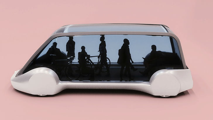 modelo em escala de carro preto e branco, skate elétrico, empresa chata, ônibus elétrico, HD papel de parede