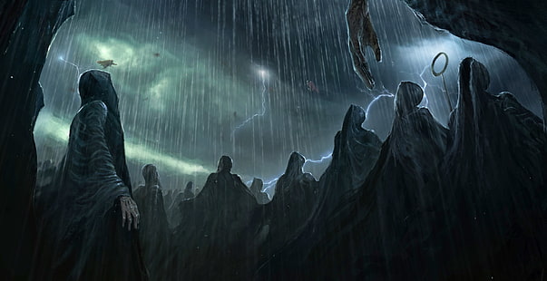 المطر ، هاري بوتر ، الفن ، الحمام ، Dementors ، Dementors ، Dementor، خلفية HD HD wallpaper