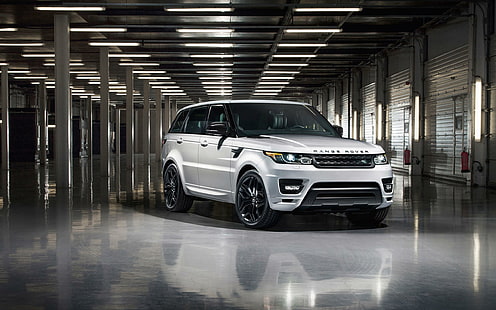 2014 Land Rover Range Rover Sport Stealth Pack, бял Range Rover SUV, спорт, Land, Rover, Range, Stealth, 2014, пакет, автомобили, Land Rover, HD тапет HD wallpaper