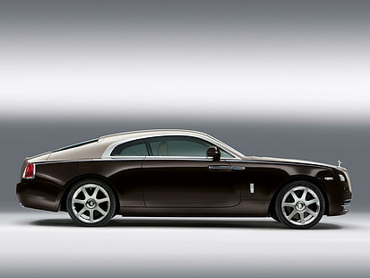 Rolls Royce, coupé, vista laterale, auto, coupé nero, Rolls Royce, coupé, vista laterale, Sfondo HD HD wallpaper