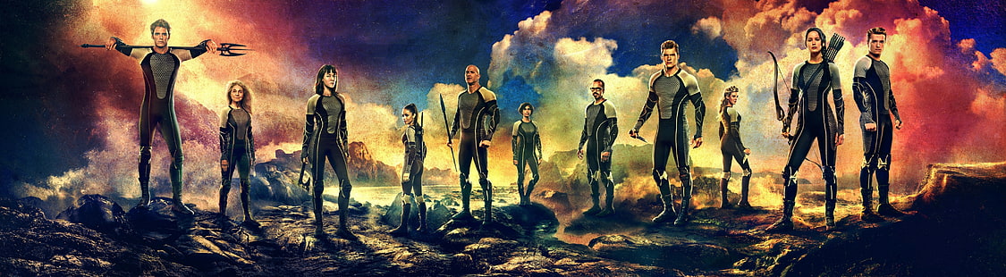 The Hunger Games Catching Fire Cast, Hunger Games tapeter, filmer, andra filmer, Hunger Games, HD tapet HD wallpaper