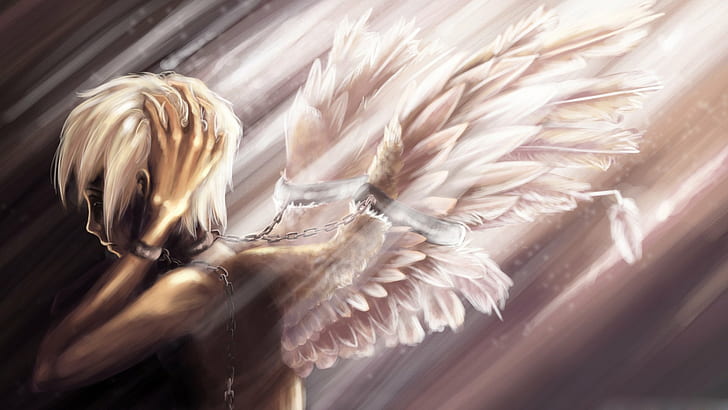 Anjo, Anime Masculino Anjo Caído papel de parede HD
