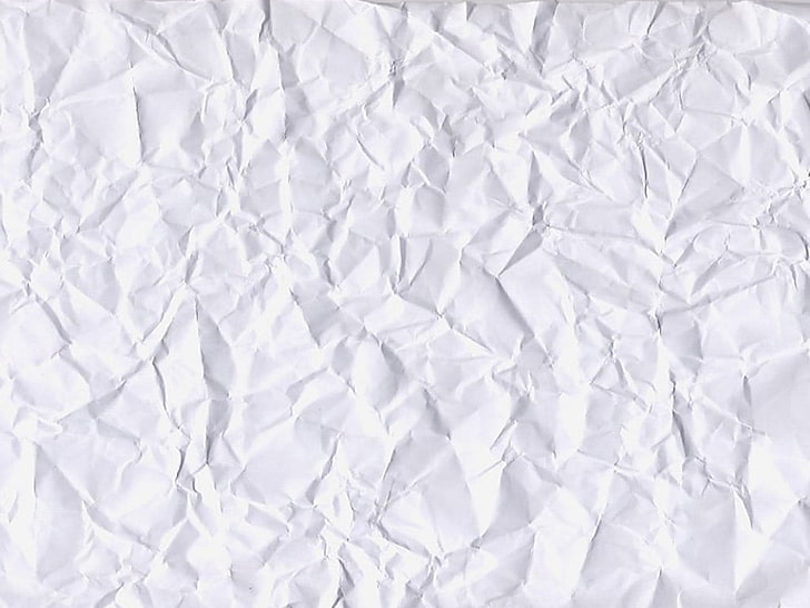 papel branco, papel, textura, branco, papel amassado, HD papel de parede