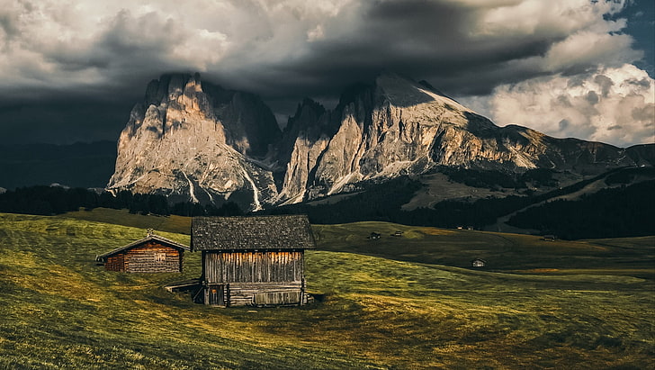 pemandangan, Alpe di Siusi, South-Tyrol, Wallpaper HD
