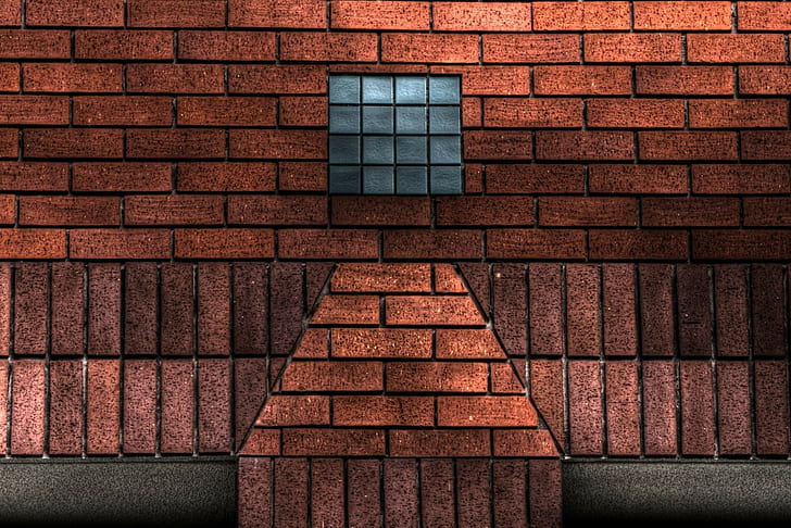 walls bricks texture pattern square hdr house architecture lines geometry, HD wallpaper