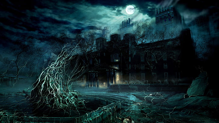 Scary Dark Castle, dark, castle, scary, games, HD wallpaper