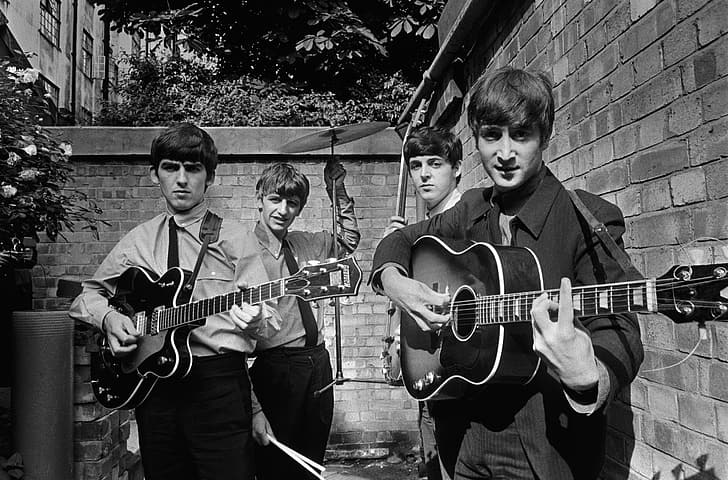 Los Beatles, John Lennon, Paul McCartney, Ringo Starr, George Harrison, Fondo de pantalla HD