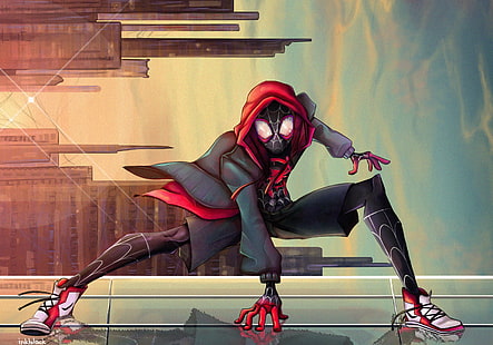 فيلم ، الرجل العنكبوت: في آية العنكبوت ، مايلز موراليس ، الرجل العنكبوت، خلفية HD HD wallpaper