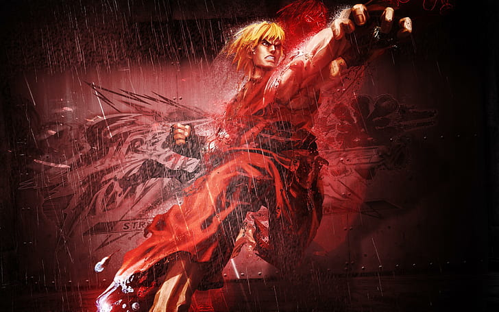 Ken in Street Fighter, street, fighter, games, HD wallpaper