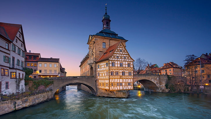 kahverengi ev, Bing, 2017 (Yıl), fotoğrafçılık, Bamberg, Almanya, Bavyera, HD masaüstü duvar kağıdı