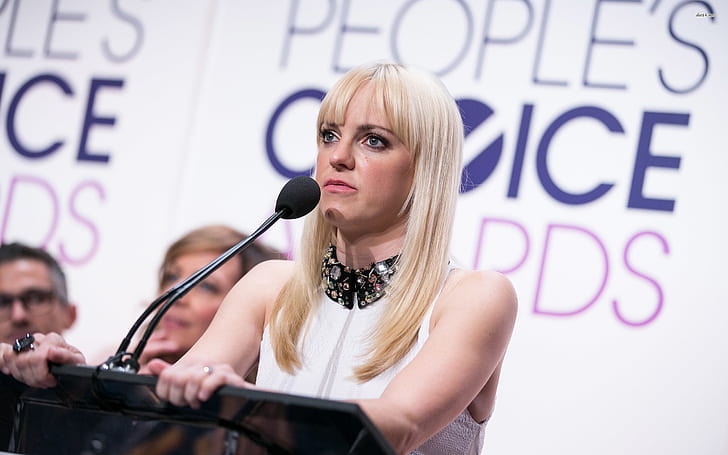 Anna Faris Peoples Choice Awards, actress, blonde, speech, HD wallpaper