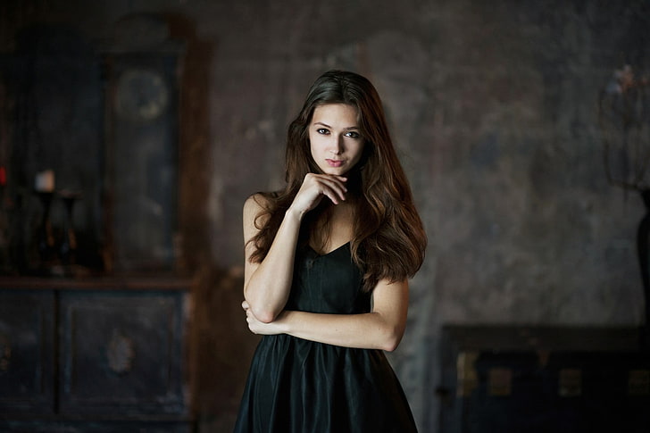 wanita, model, Catherine Shmeleva, potret, berambut cokelat, Maxim Maximov, Wallpaper HD