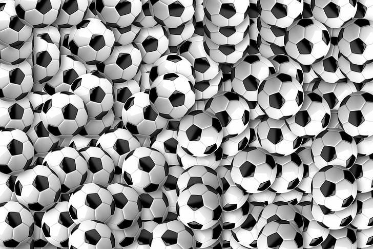 pallone da calcio lotto clipart, palloni da calcio, calcio, trama, molti, Sfondo HD