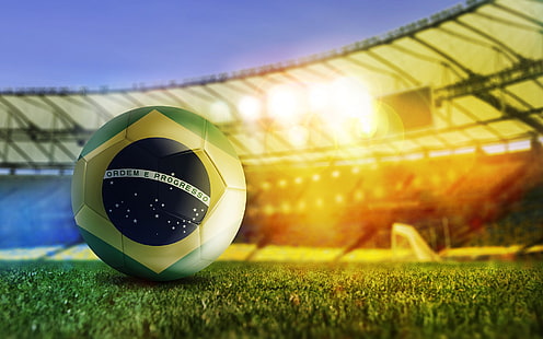 Бразилия Футбол Футбольный мяч HD, спорт, футбол, футбол, мяч, Бразилия, HD обои HD wallpaper
