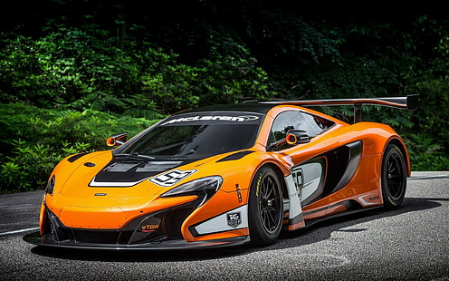 McLaren 650S GT3 2015, orange et noire mclaren 650s, mclaren, 2015, 650s, voitures, Fond d'écran HD HD wallpaper