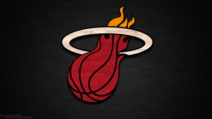 Basketball, Miami Heat, Logo, NBA, HD wallpaper