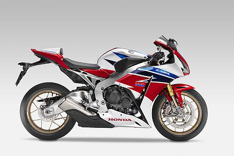 blå, röd och vit Honda CBR sportbike, honda cbr1000rr sp 2014, honda, honda cbr1000rr fireblade, HD tapet HD wallpaper