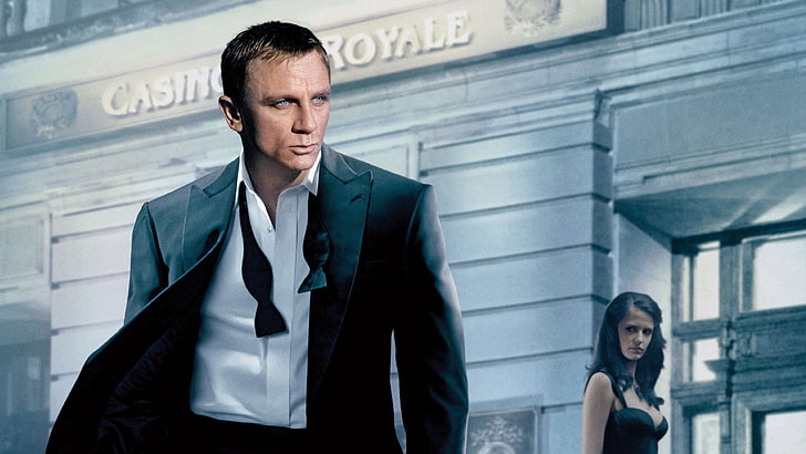 James Bond Casino Royale illustration, filmer, James Bond, Casino Royale, Daniel Craig, Eva Green, HD tapet