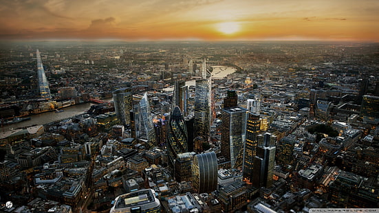 городской пейзаж, лондон, великобритания, HD обои HD wallpaper