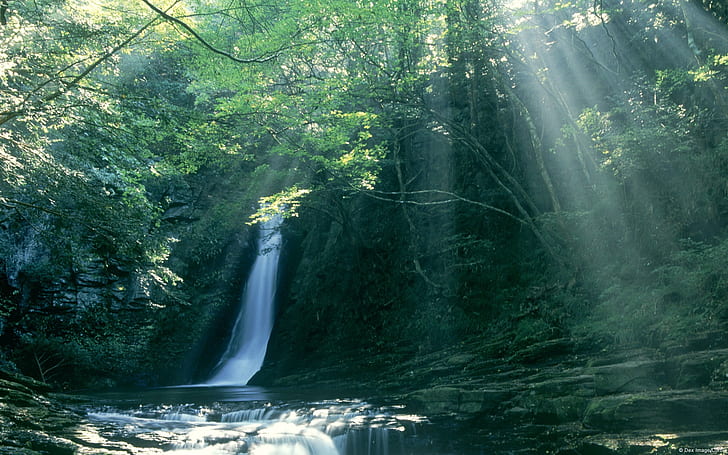 Waterfall in Japan, Waterfall, Japan, HD wallpaper