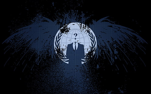 Ilustración de hackers anónimos, anónimos, piratería informática, troyanos, Fondo de pantalla HD HD wallpaper