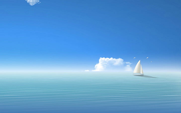 Digital Sea Wide, wide, digital, 3d and abstract, HD wallpaper