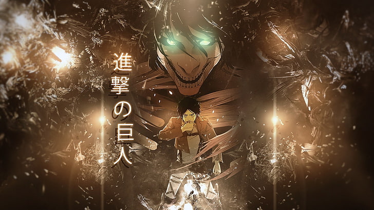 Attack on Titan wallpaper, Shingeki no Kyojin, Eren Jeager, anime, anime boys, HD wallpaper