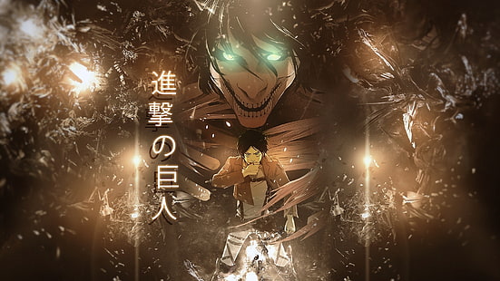 Wallpaper Attack on Titan, Shingeki no Kyojin, Eren Jeager, anime, anime boys, Wallpaper HD HD wallpaper