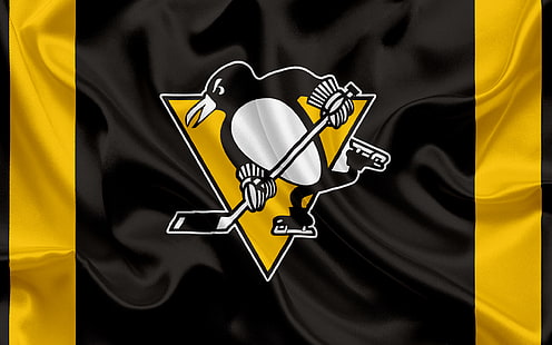 Hockey, pingüinos de Pittsburgh, emblema, logotipo, NHL, Fondo de pantalla HD HD wallpaper