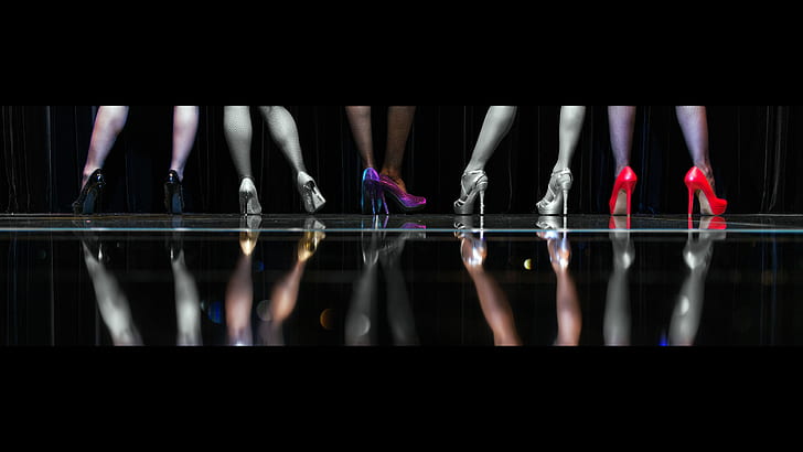 wanita, sepatu hak tinggi, stoking jala, kaki, Wallpaper HD
