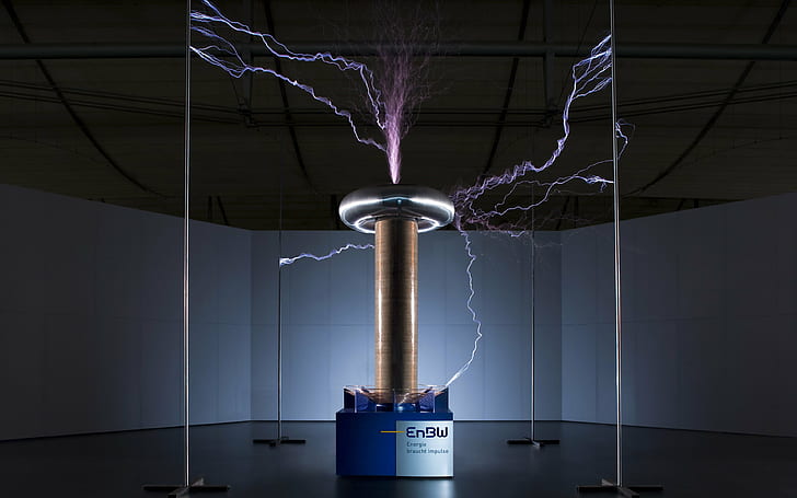 listrik, sains, Tesla Coil, Wallpaper HD