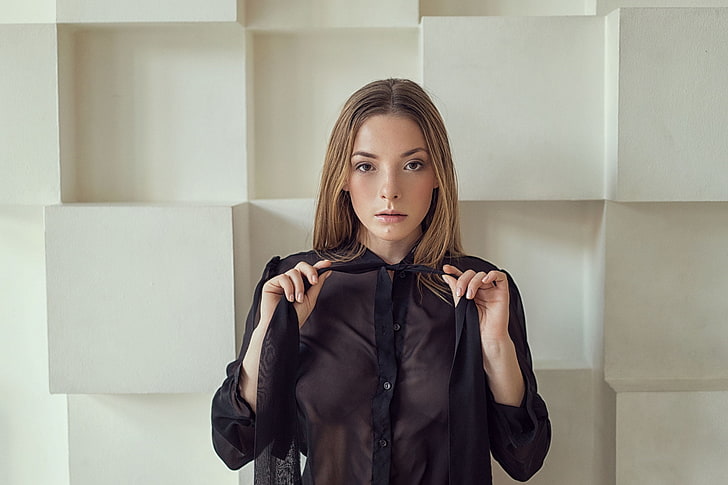 Olga Kobzar, mulheres, roupas transparentes, HD papel de parede