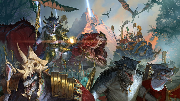 Lizardmen, Warhammer, Total War: Warhammer II, HD tapet