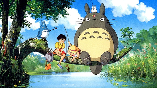 เพื่อนบ้านของฉัน Totoro, Studio Ghibli, Totoro, วอลล์เปเปอร์ HD HD wallpaper