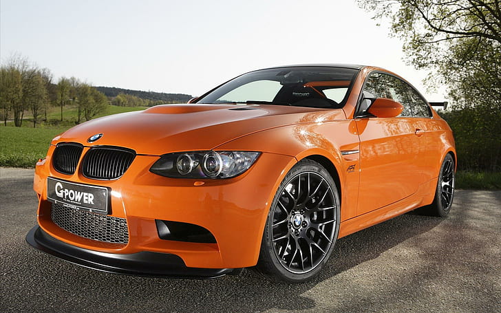 G-Power BMWW M3, orange BMW Coupe, bilar, 1920x1200, BMW M3, G-Power, HD tapet