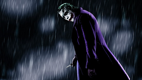 Бэтмен: Темный рыцарь, дождь, джокер, HD, кино, темнота, Бэтмен, дождь, рыцарь, джокер., HD обои HD wallpaper
