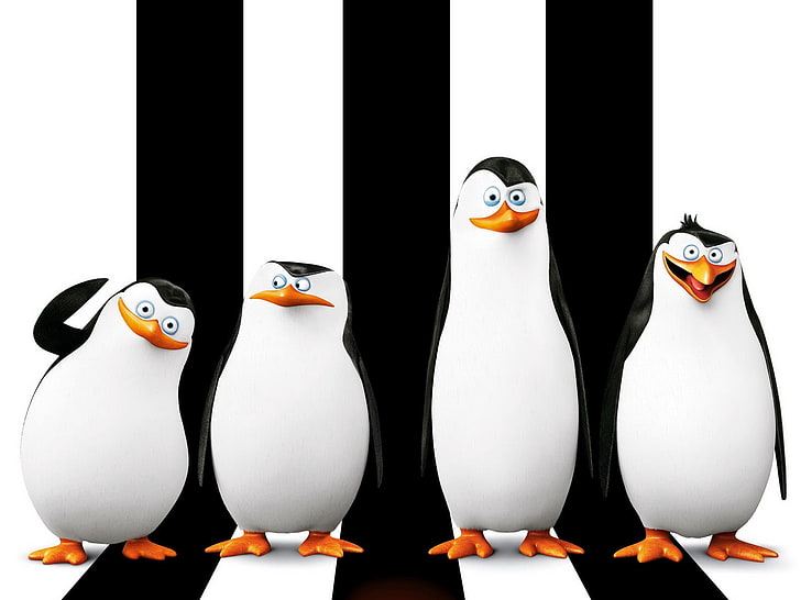 penguins from Madagascar vector art, penguins of madagascar, skipper, kowalski, penguins, 2014, HD wallpaper